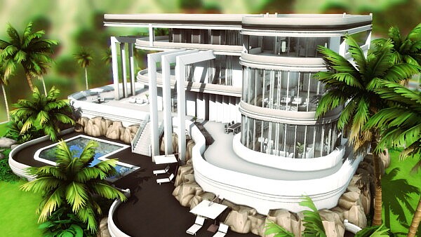 Modern Mansion NO CC by plumbobkingdom from Mod The Sims