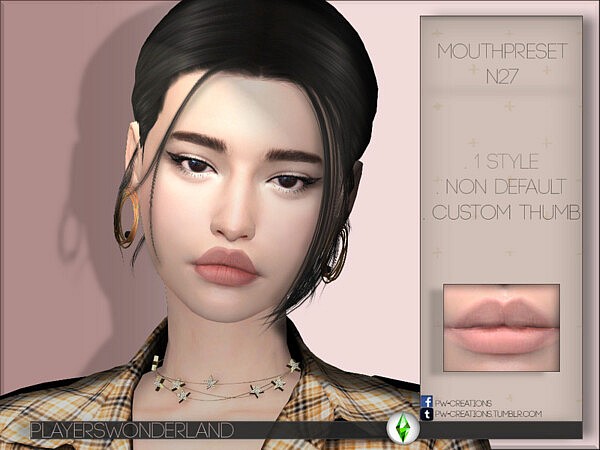 Mouthpreset N26, N27 and Belle Lip Piercing from Players Wonderland