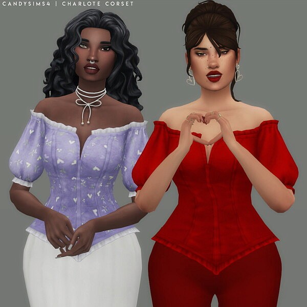 Charlote Corset from Candy Sims 4