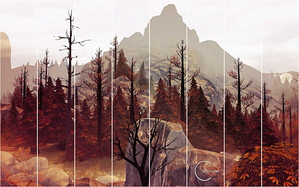 Dark Autumn Mural from Cross Design