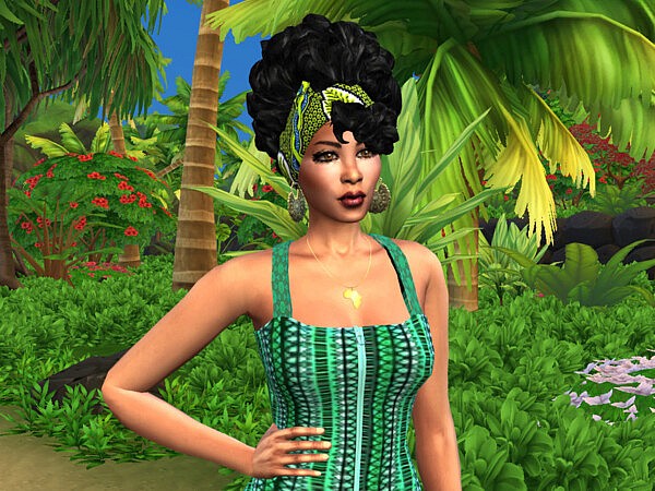 African Curls Head Wrap Ii Hair By Drteekaycee From Tsr • Sims 4 Downloads