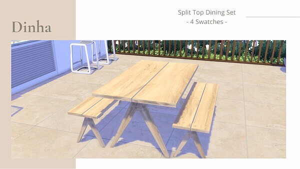 Split Top Dining Set from Dinha Gamer
