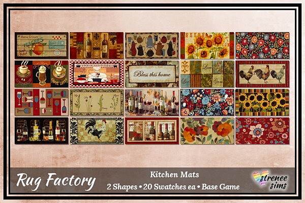 Rug Factory Kitchen Mats from Strenee sims