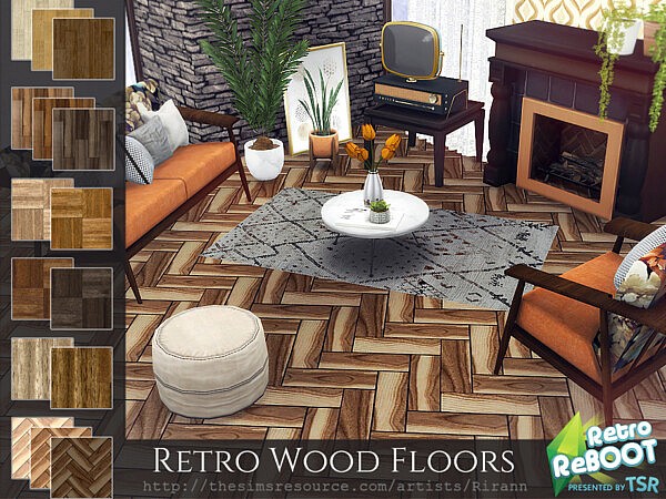 Retro Wood Floors by Rirann from TSR
