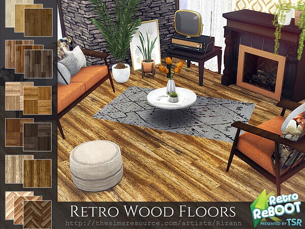 Retro Wood Floors by Rirann from TSR