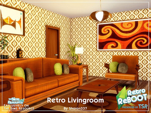 Retro Living Room by sharon337 from TSR
