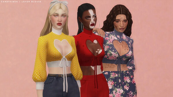 Lover Blouse from Candy Sims 4