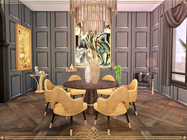 Art Deco Living and Dining Room by Summerr Plays from TSR
