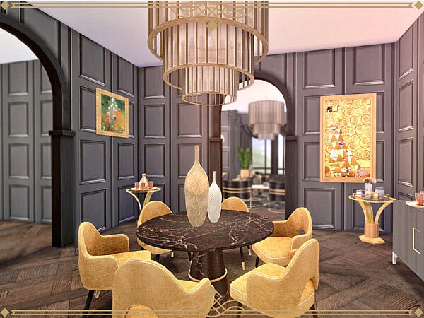 Art Deco Living and Dining Room by Summerr Plays from TSR
