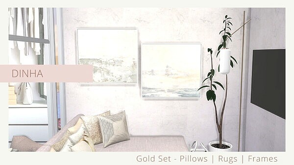 Gold Set Pillows from Dinha Gamer