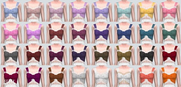 9A Lace Crop Top from SIMS4 Marigold