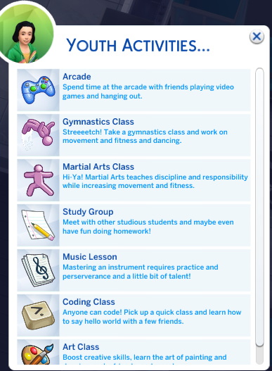 Family and Youth Activities by adeepindigo from Mod The Sims