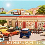 50s Diner and Drive in Cinema sims 4 cc