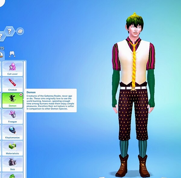 Demon Trait by MiraiMayonaka from Mod The Sims