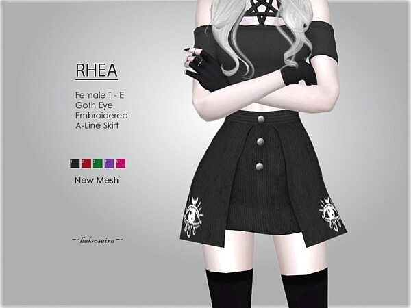 Rhea Mini Skirt by Helsoseira from TSR