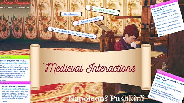 Medieval Interactions 1.0 by MiraiMayonaka from Mod The Sims