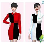 60s Block Dress sims 4 cc