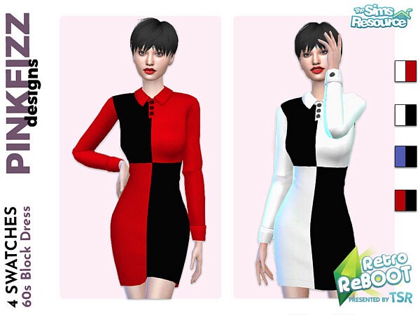 60s Block Dress by Pinkfizzzzz from TSR