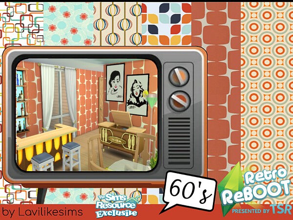 60s Wallpaper by lavilikesims from TSR