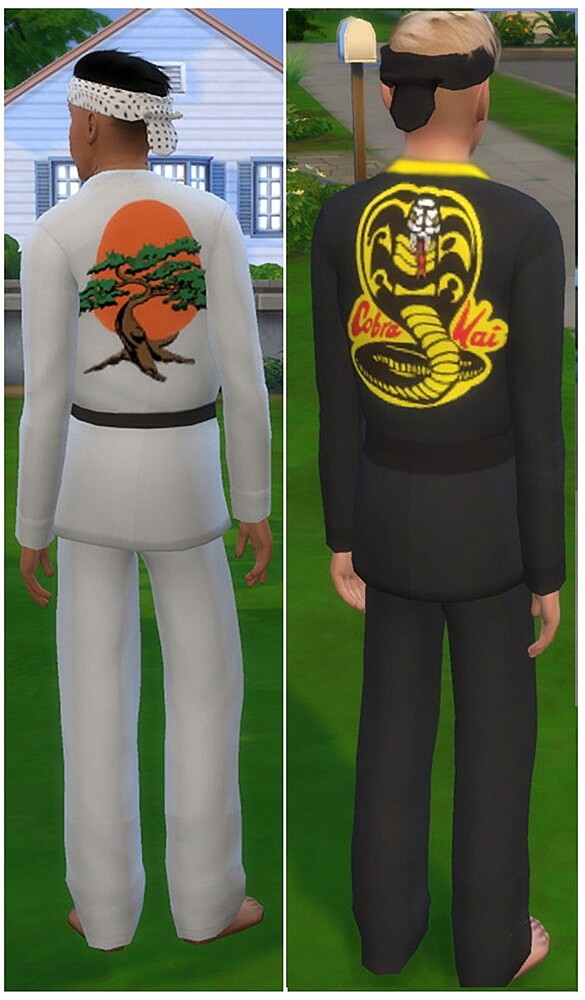 Cobra Kai and Miyagi Do Male Outfits with Headbands by  xWISPAx from Mod The Sims