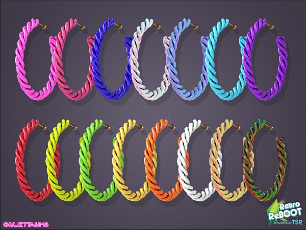 Candy Rope Hoop Earrings 80s by feyona from TSR