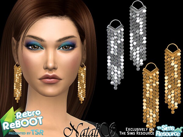 70s disco mesh earrings by NataliS from TSR