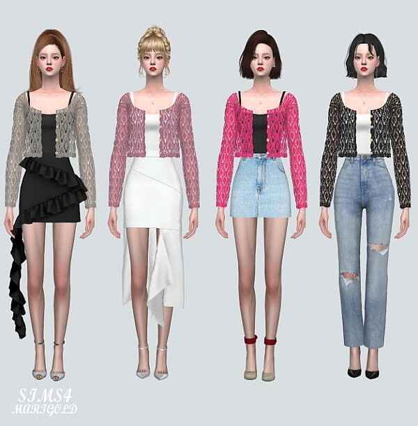1 Square Cardigan from SIMS4 Marigold