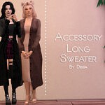 Accessory Long Sweater sims 4 cc