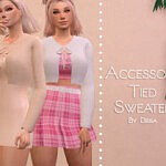 Accessory Tied Sweater sims 4 cc