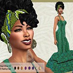 African Curls Head Wrap II Hair sims 4 cc