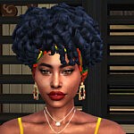 Afro Curls with Hairstyle Wrap sims 4 cc