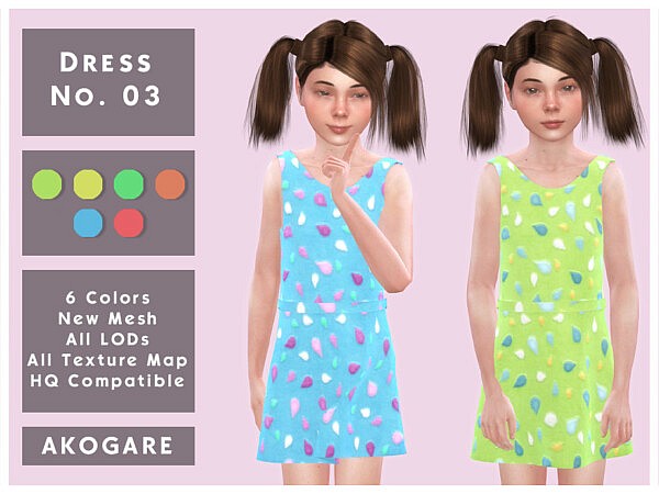 Akogare Dress No.03 sims 4 cc
