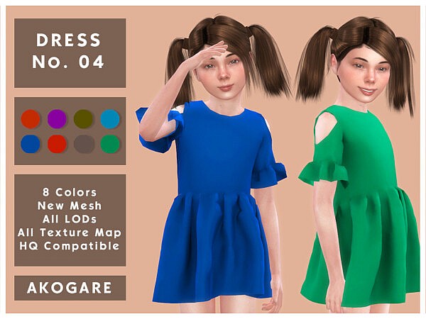 Akogare Dress No.04 sims 4 cc