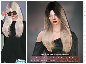 Alia Hairstyle sims 4 cc