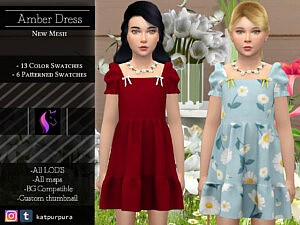 Amber Dress sims 4 cc