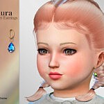 Aura Toddler Earrings sims 4 cc
