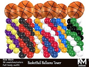 Basketball Balloons Tower sims 4 cc