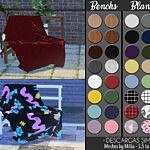 Bench And Blanket sims 4 cc