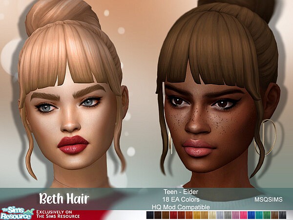 Beth Hair sims 4 cc