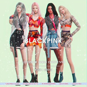 Blackpink outfit sims 4 cc
