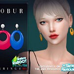 Bobur Earrings 80s sims 4 cc