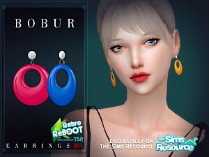 Bobur Earrings 80s sims 4 cc