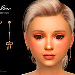 Bow Child Earrings sims 4 cc