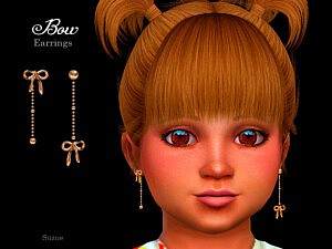 Bow Toddler Earrings sims 4 cc