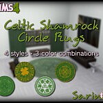 Celtic Shamrock Circle Rugs sims 4 cc