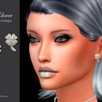 Clover Earrings sims 4 cc