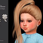 Clover Toddler Earrings sims 4 cc