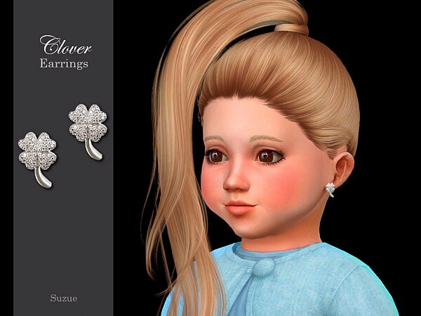 Clover Toddler Earrings by Suzue from TSR