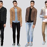 Clyde Leather Jacket sims 4 cc