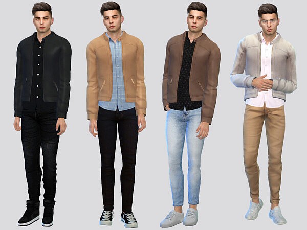 Clyde Leather Jacket by McLayneSims from TSR • Sims 4 Downloads